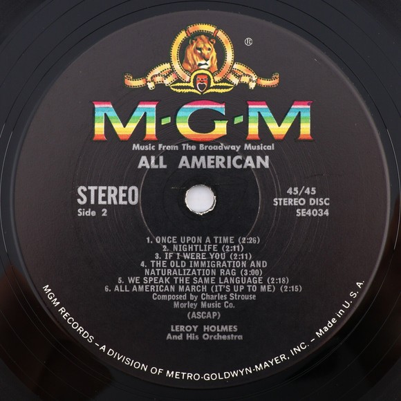 LeRoy Holmes Orchestra All American Vinyl LP Record Broadway 1962 MGM SE 4034 - Picture 10 of 15